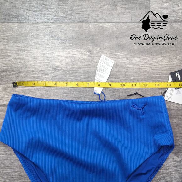 Puma Ribbed High Cut Bikini Bottom Size L - Picture 3 of 5